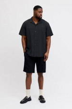 Сорочка Loose Fit Jack & Jones чорна великого розміру