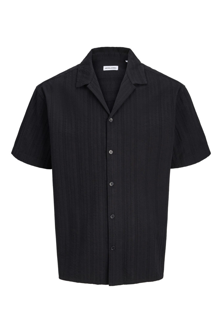 Сорочка Loose Fit Jack & Jones чорна великого розміру