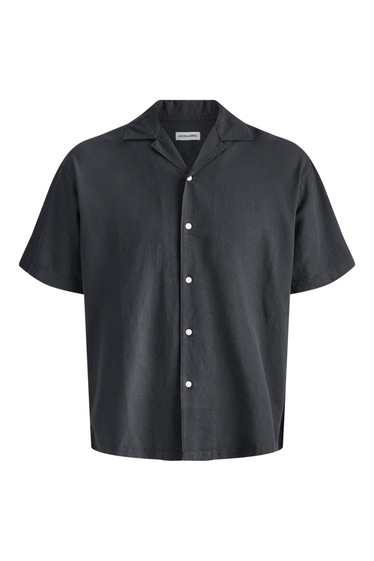 Сорочка Regular Fit Jack & Jones чорна великого розміру