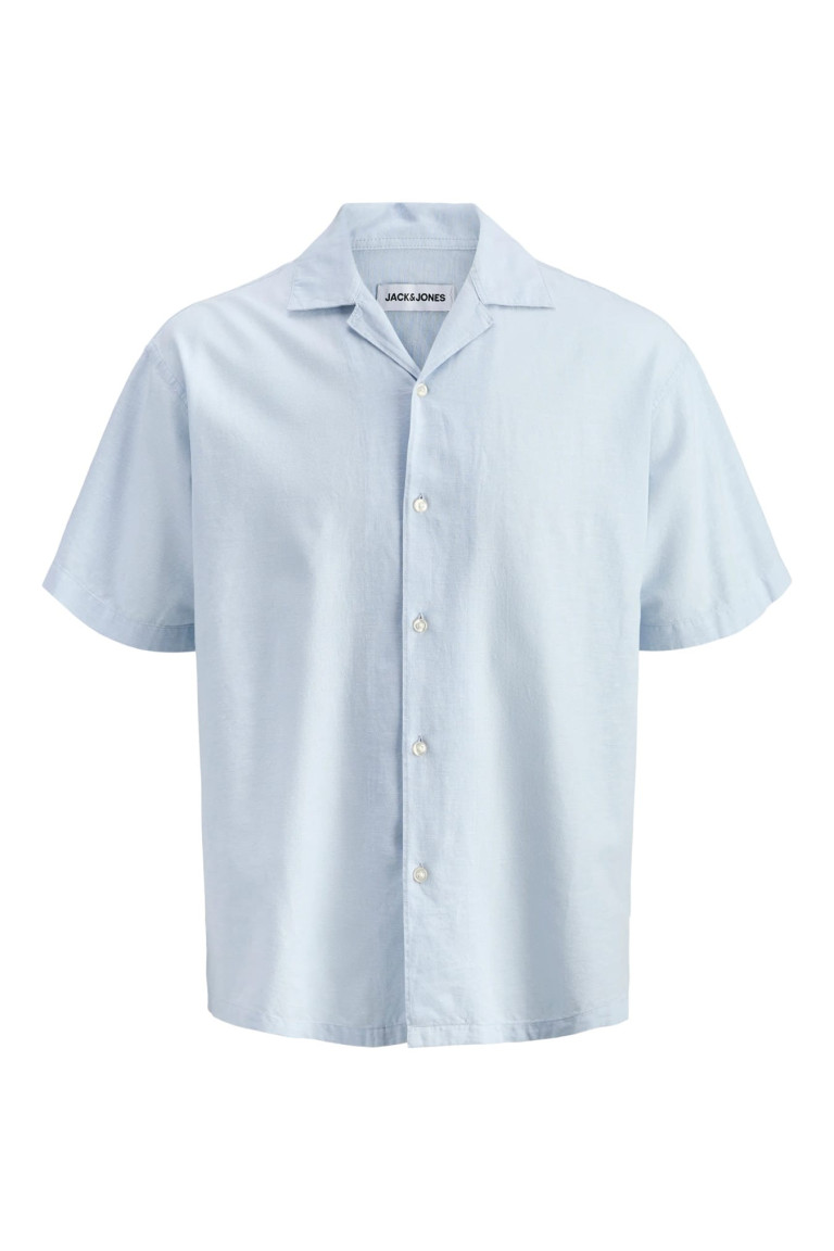 Сорочка Regular Fit Jack & Jones блакитна великого розміру