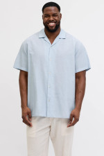 Сорочка Regular Fit Jack & Jones блакитна великого розміру