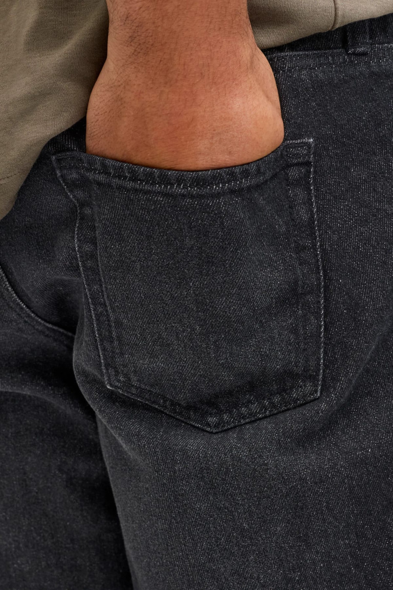 Джинсові шорти великого розміру JJITONY JJORIGINAL Jack&Jones чорні