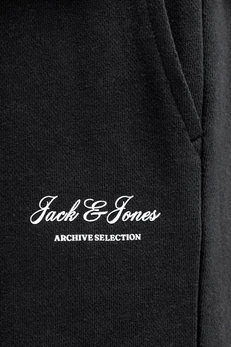 Шорти JPSTGORDON Jack&Jones чорні великого розміру