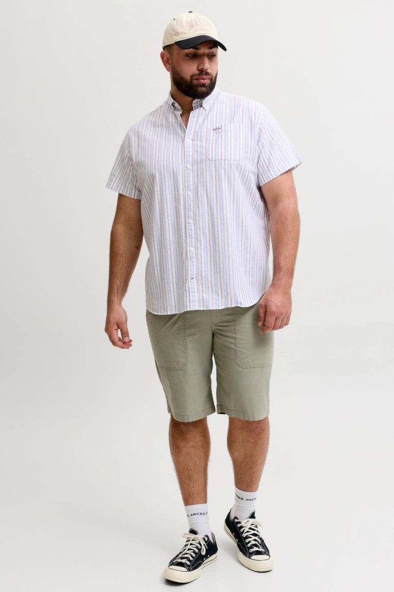Шорти JPSTJAIDEN Jack&Jones бежеві великого розміру