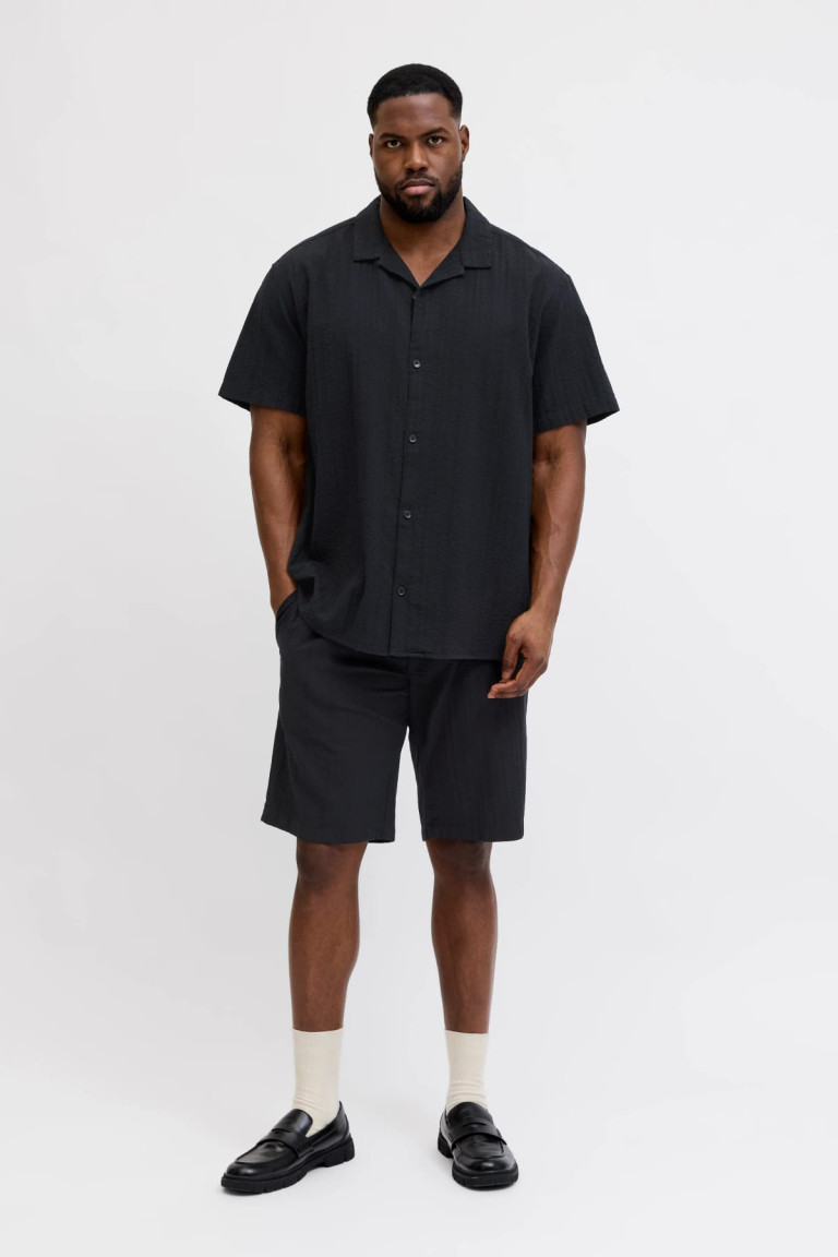 Шорти Loose Fit Jack&Jones великого розміру — чорні