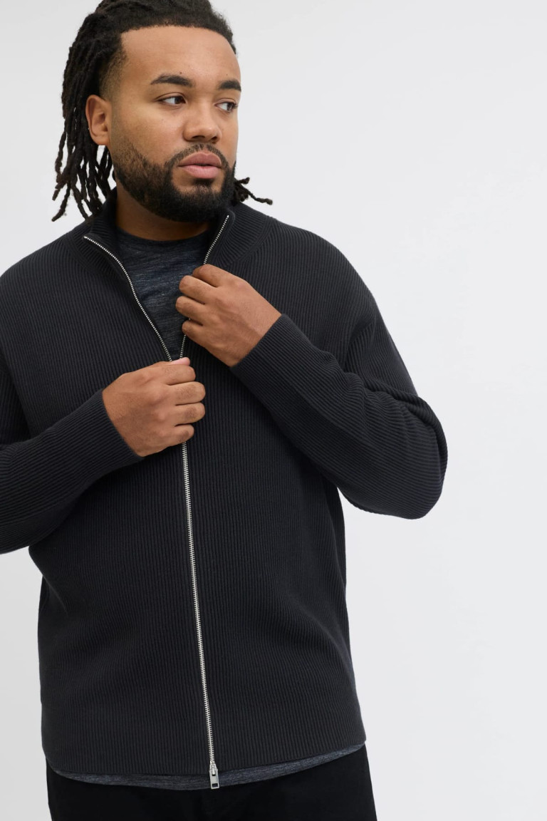 Кардиган Jack&Jones великого розміру чорний