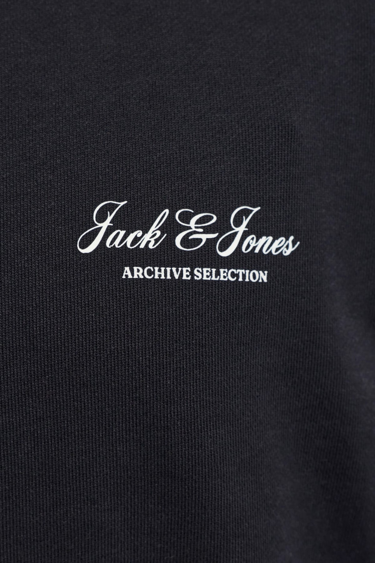 Світшот великого розміру Jack&Jones Archive Selection, чорний