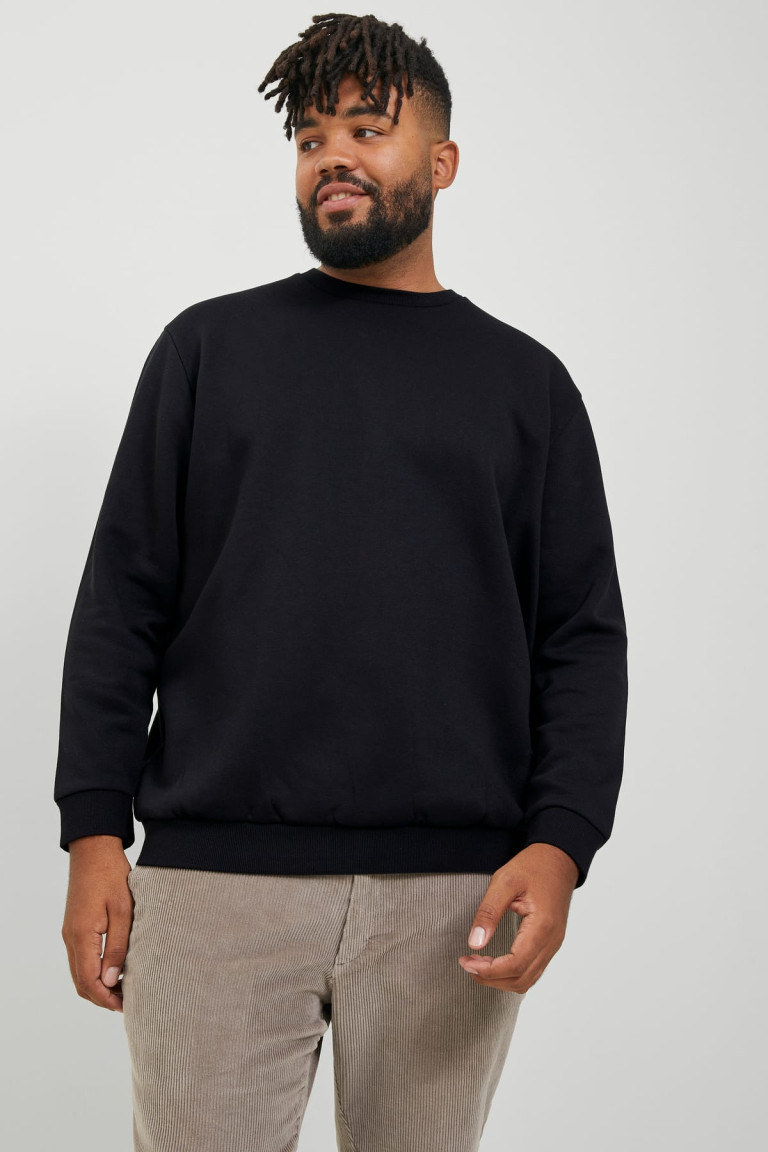 Світшот великого розміру Relaxed Fit Jack&Jones, чорний