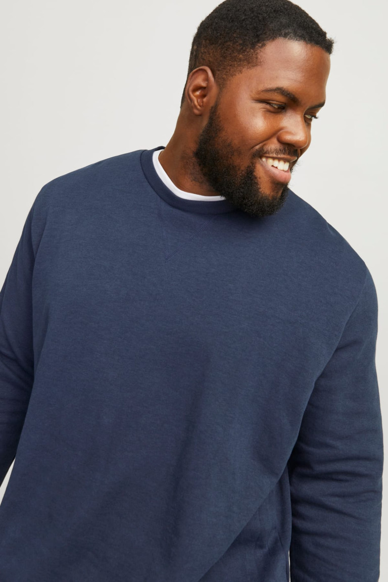 Світшот великого розміру Regular Fit Jack&Jones синій