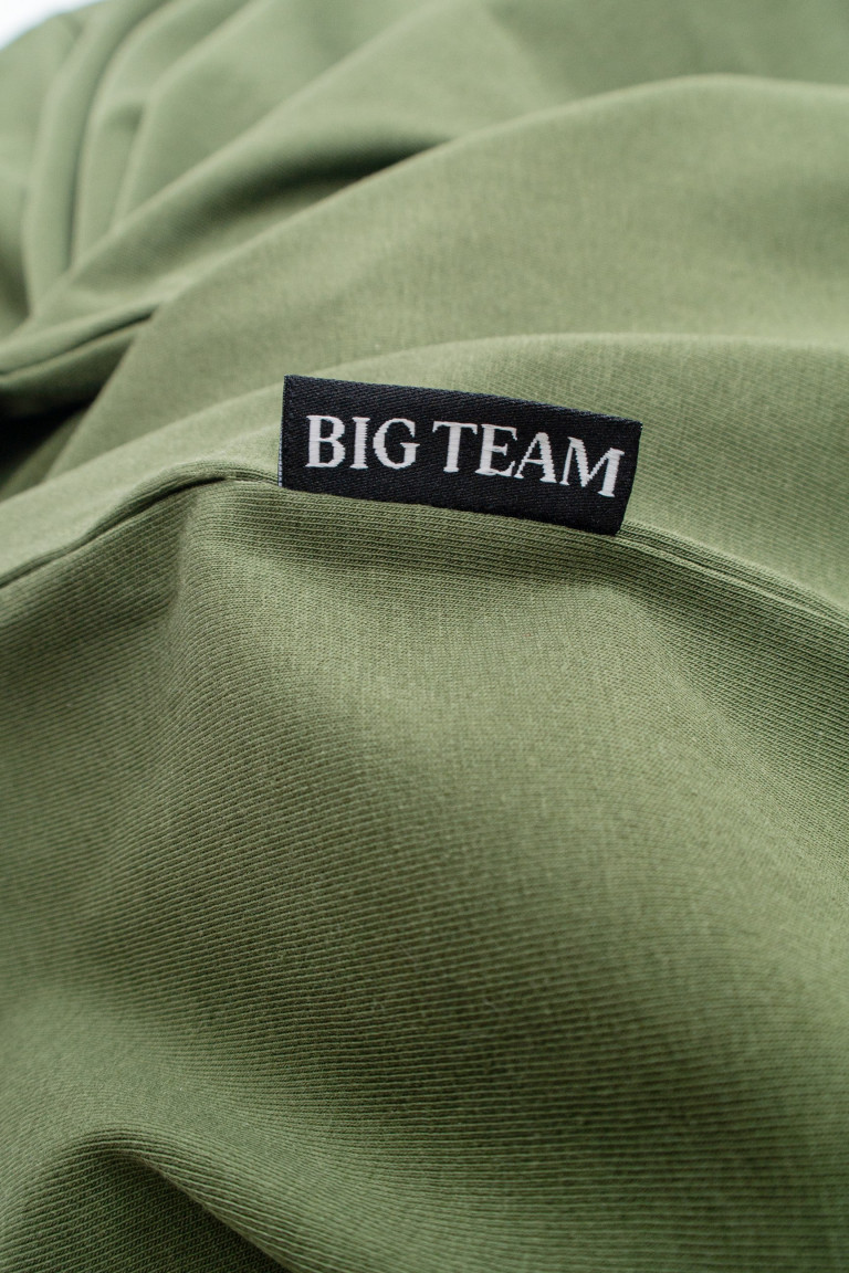 Футболка великого розміру з манжетою Big Team, хакі