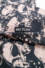 Футболка великого розміру з принтом «Черепи» Big Team, чорна