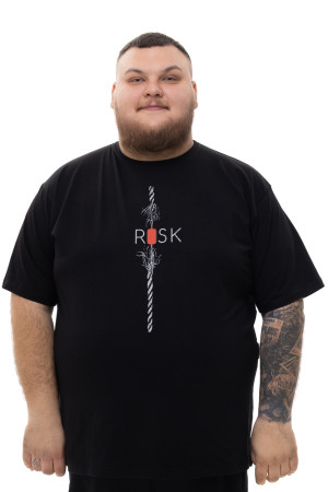 Футболка з принтом "Risk" Big Team - чорна
