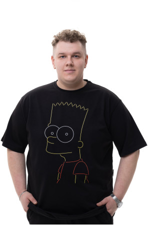 Футболка з принтом "Bart" Big Team - чорна