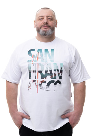 Футболка з принтом "San Francisco" Big Team - біла