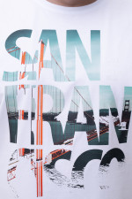 Футболка великого розміру з принтом "San Francisco" Big Team, колір білий
