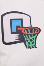Футболка великого розміру з принтом «Скелет грає у баскетбол» Big Team, бежева