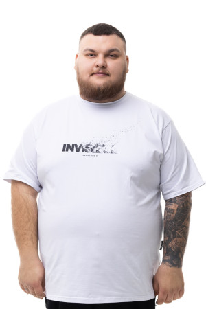 Футболка з принтом "INVISIBLE" Big Team - біла