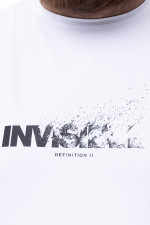 Футболка великого розміру з принтом «INVISIBLE» Big Team, біла