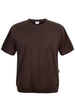 Футболка великого розміру з манжетою Big Team, коричнева