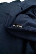 Футболка великого розміру з принтом "Risk" Big Team, темно-синя