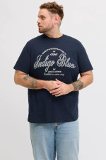 Футболка великого розміру з принтом Jack&Jones темно-синя