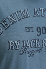 Футболка великого розміру з принтом Jack&Jones сіро-синя