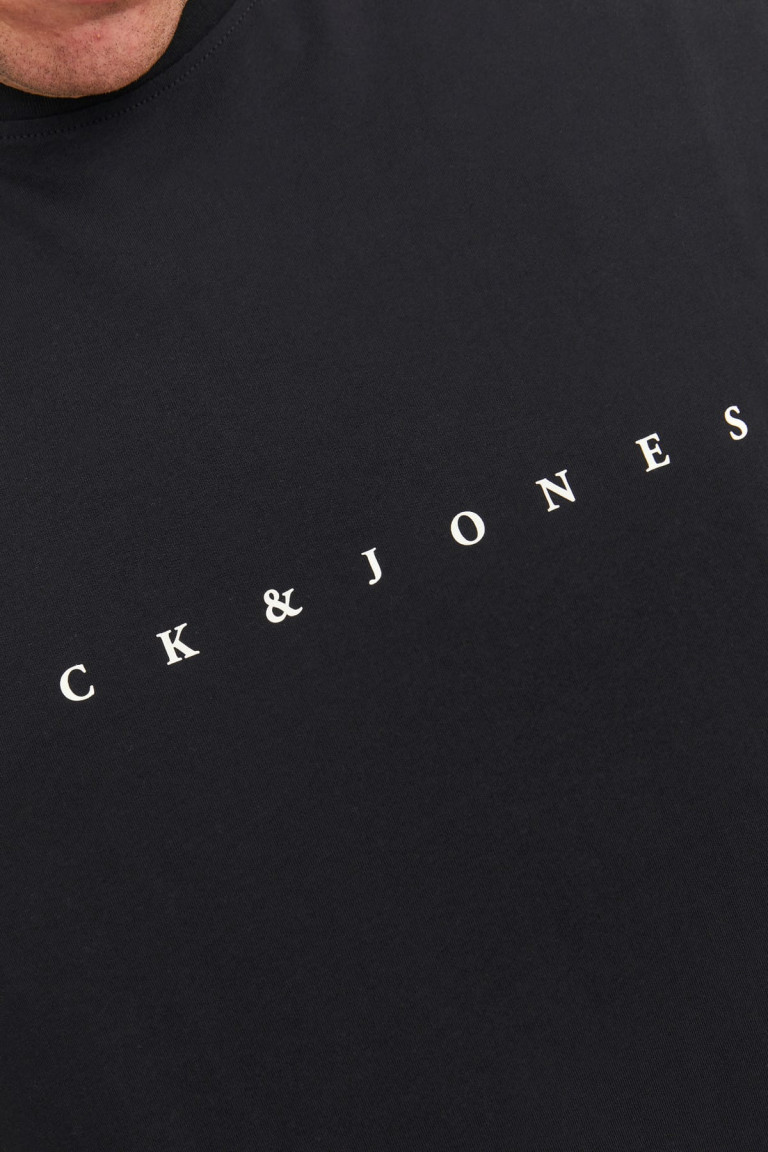 Футболка великого розміру з принтом Jack&Jones Jack&Jones, чорна
