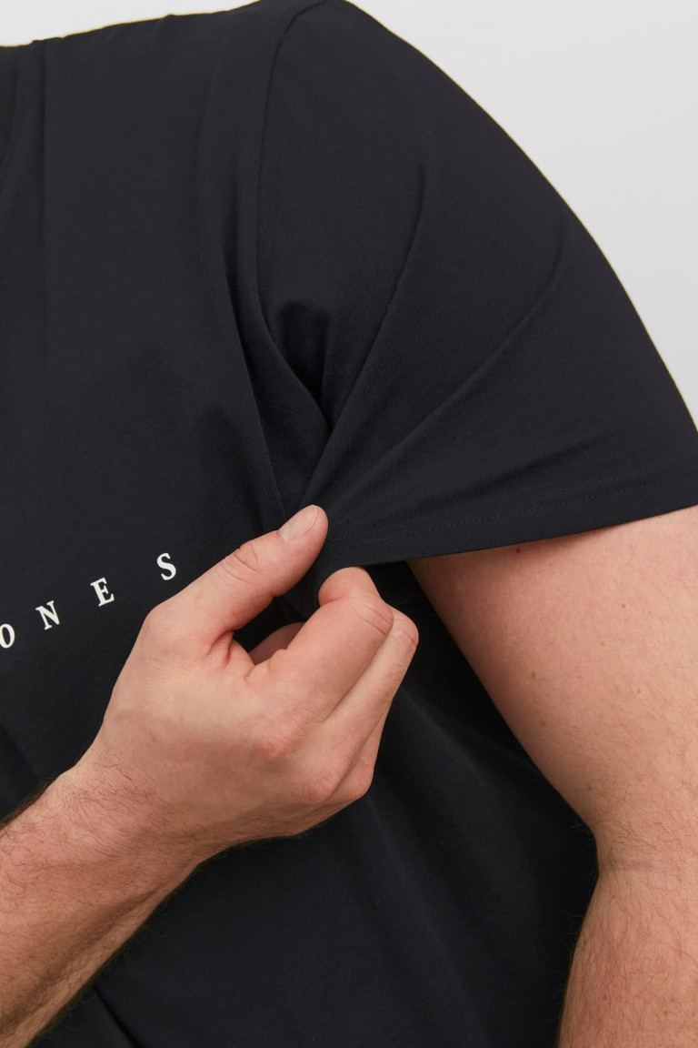 Футболка великого розміру з принтом Jack&Jones Jack&Jones, чорна