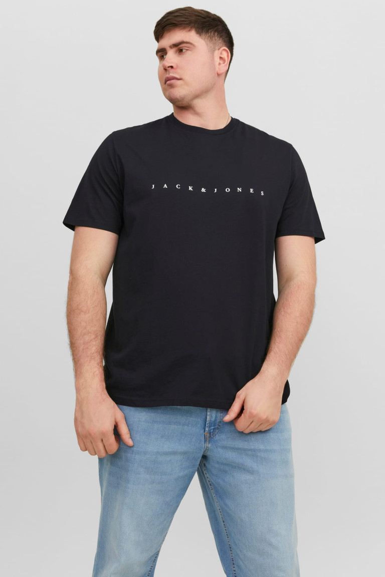 Футболка великого розміру з принтом Jack&Jones Jack&Jones, чорна