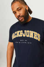 Футболка великого розміру з принтом Jack&Jones Jack&Jones, темно-синя