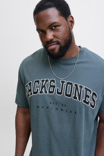Футболка великого розміру з принтом Jack&Jones, сіро-синя