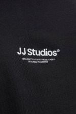 Футболка великого розміру з принтом "JJ Studios" Jack&Jones, чорна