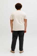 Футболка великого розміру Standard Fit з принтом Jack&Jones, молочна