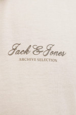 Футболка великого розміру Standard Fit з принтом Jack&Jones, молочна