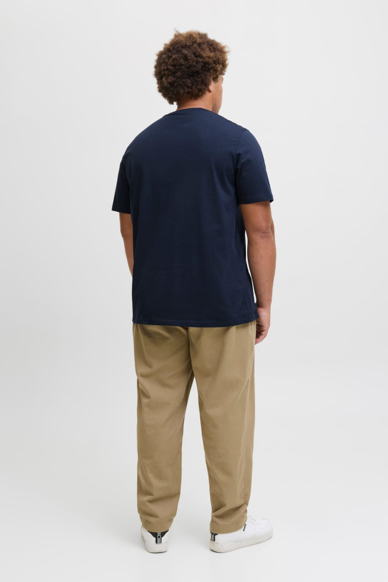 Футболка великого розміру Standard Fit з принтом Jack&Jones, темно-синя