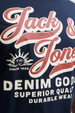 Футболка великого розміру Standard Fit з принтом Jack&Jones, темно-синя
