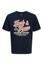 Футболка великого розміру Standard Fit з принтом Jack&Jones, темно-синя