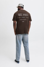 Футболка великого розміру Wide Fit Jack&Jones, коричнева