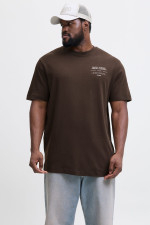 Футболка великого розміру Wide Fit Jack&Jones, коричнева