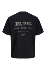 Футболка великого розміру Wide Fit Jack&Jones, чорна