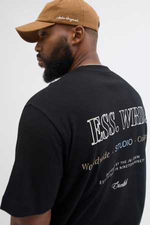 Футболка Wide Fit Jack&Jones - чорна
