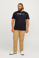 Футболка Slim Fit великого розміру з принтом "Jack&Jones" Jack&Jones, чорна