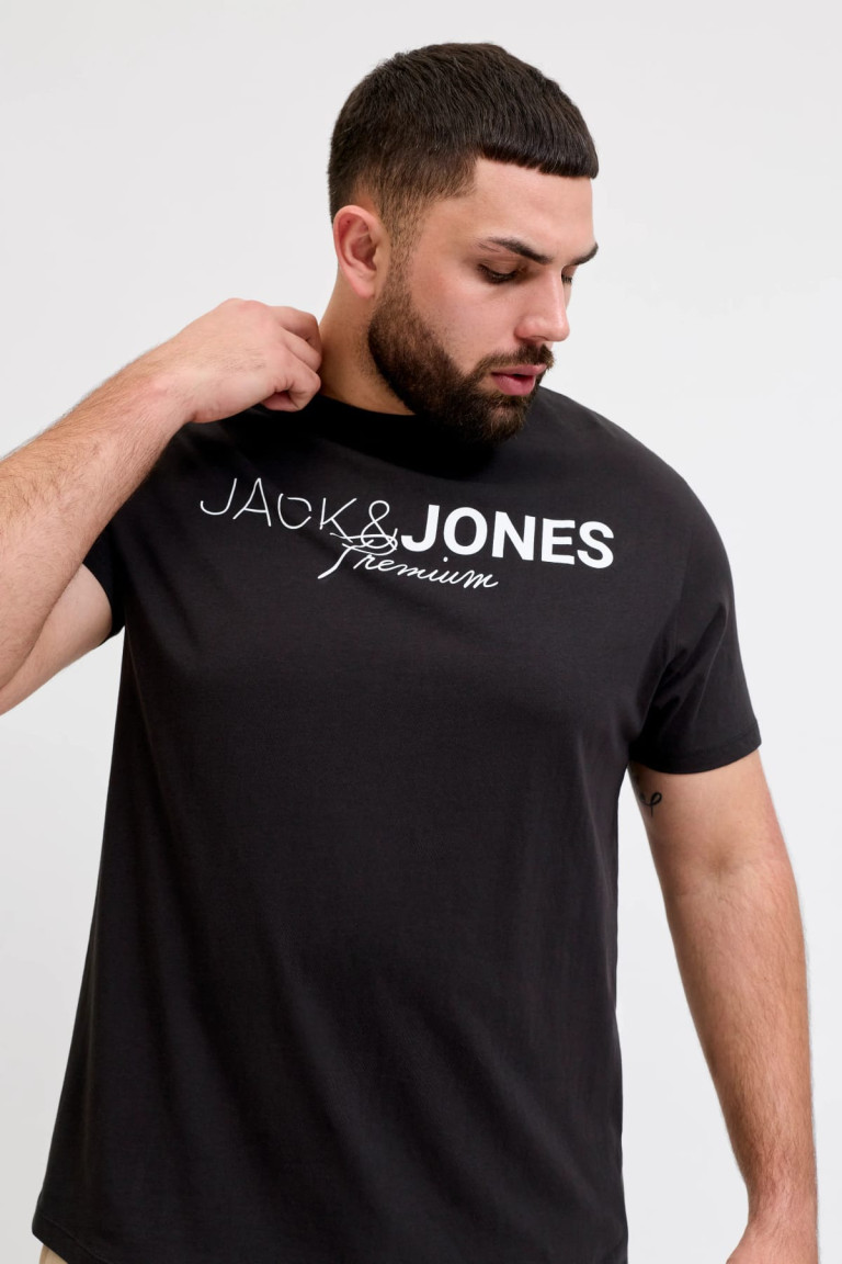 Футболка великого розміру Jack&Jones Premium Jack&Jones, чорна