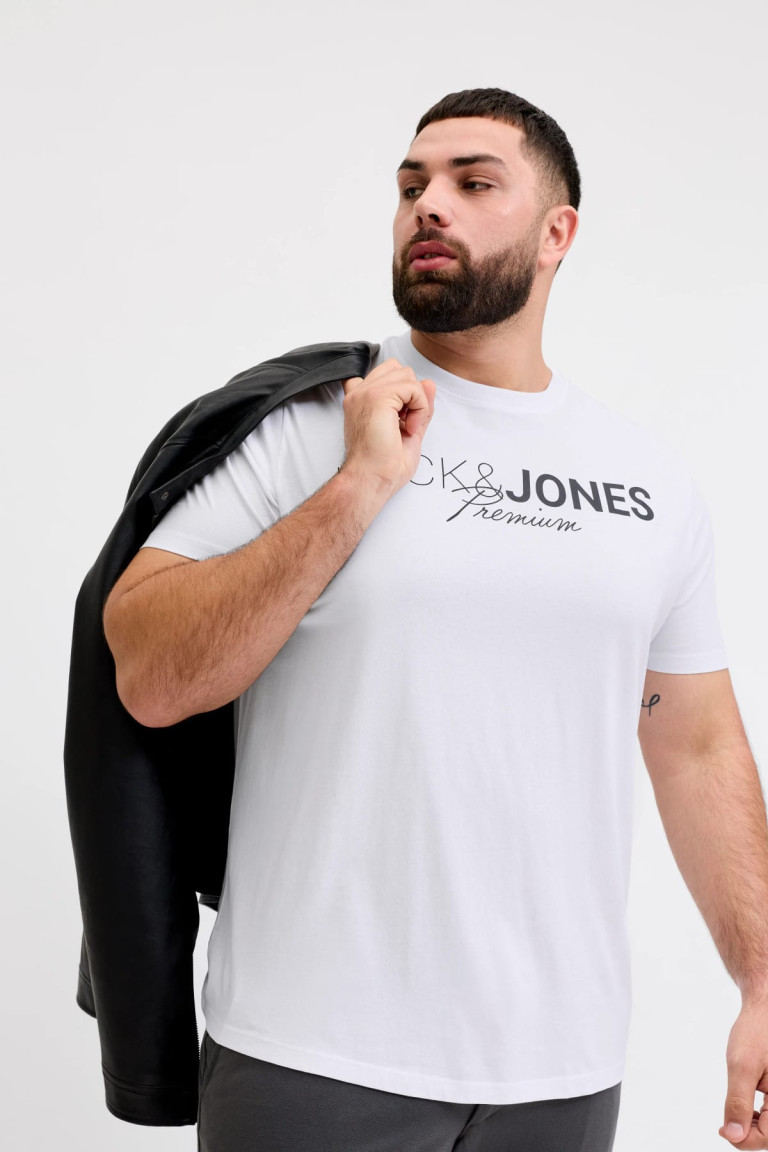 Футболка великого розміру Jack&Jones Premium Jack&Jones, біла