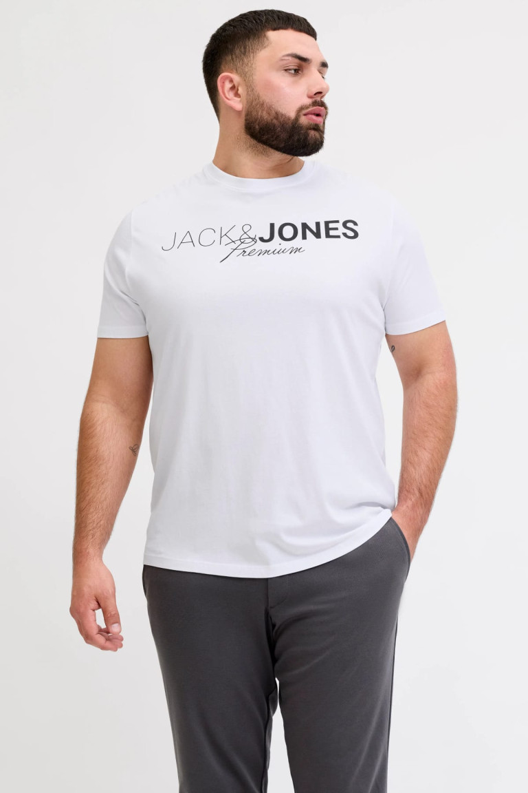 Футболка великого розміру Jack&Jones Premium Jack&Jones, біла